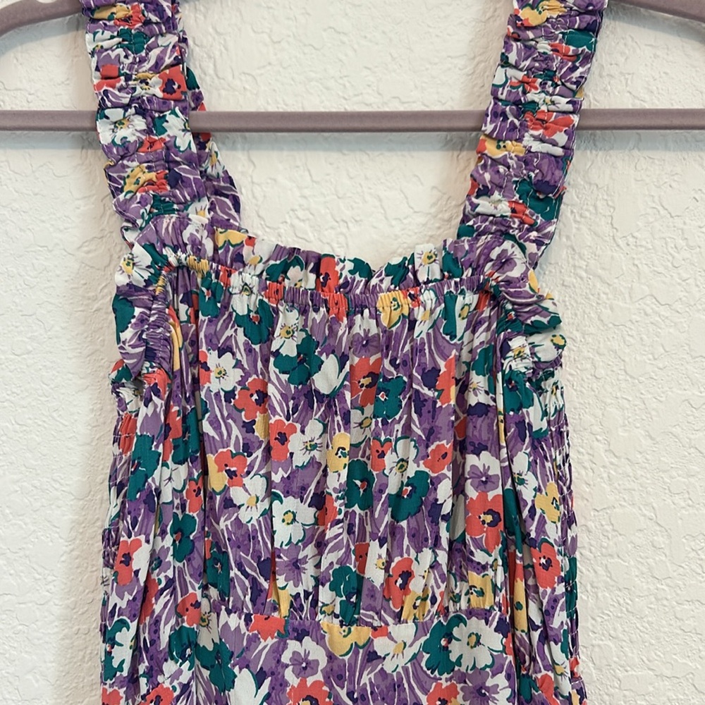 Faithfull the Brand Mid Summer Floral Crepe Mini Dress Size Small - Picture 3 of 10